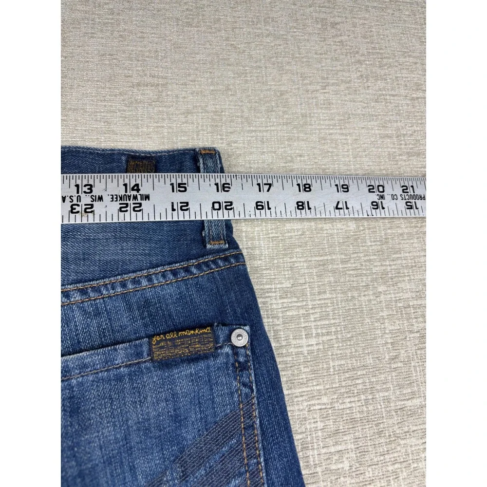 7 For All Mankind Mens 31x31 Standard Straight Leg Blue Cotton Button Fly Jeans